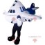 blue airplane mascot airline sizes