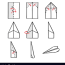 paper airplane instruction vector image