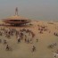 burning man on the back of a drone