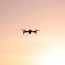 the drone is in flight at sunset video