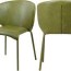 drew olive green faux leather dining