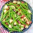grilled potatoes and green beans