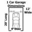 car garage sizes
