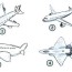 how to draw a cartoon airplane that