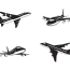 airplane vector art stock images