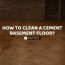 how to clean cement basement floor