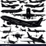 airplane collection royalty free vector