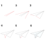 how to draw a paper airplane easy