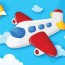 airplane kids vector art icons and