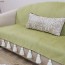 olive green sofa cover with white