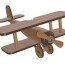 children airplane made of wood 3d model