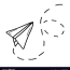 hand drawing paper airplane flight