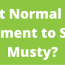 musty smell in a basement