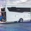 luxury motorhome with a built in garage