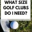 golf club size length chart for any