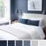 dark blue and light grey bedroom color