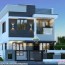 modern flat roof style 3 bedroom house