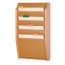 4 pocket wooden wall mount file and
