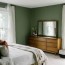 our sage green guest bedroom with