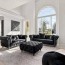 black couch living room designs