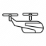 drone taxi vector thin icon