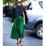 wear pleated skirt outfit styles