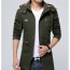 men s army green military style hooded