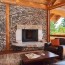custom stone fireplace modern