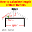 how to calculate length of roof rafters
