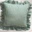hunter green gingham check accent