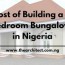 cost of building a 3 bedroom bungalow
