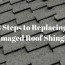 replacing damaged roof shingles