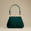 the small agnes bag hunter green suede