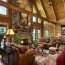 interior of a log cabin home