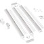 eshine white finish 3 extra long 20 inch panels led dimmable under cabinet lighting kit hand wave activated touchless dimming