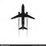 simple airplane design icon or logo