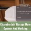 chamberlain garage door opener not