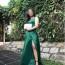 simple emerald green gown women s