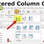 cered column chart in excel how