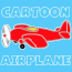 how to draw a cartoon airplane with