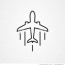 airplane icon logo design simple flat