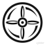 drone propeller icon simple