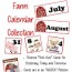 free printable farm calendar