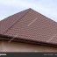roof structure covered brown metal