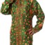 ic green long silk jacket with