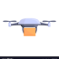 drone parcel delivery icon cartoon