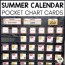summer calendar number cards