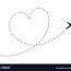 love plane path airplane vector image