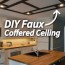 faux coffered ceiling pinterest