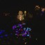 drone footage of winterlights at